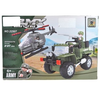 BRICKS Yapım Blokları Askeri Helikopter ve Jeep