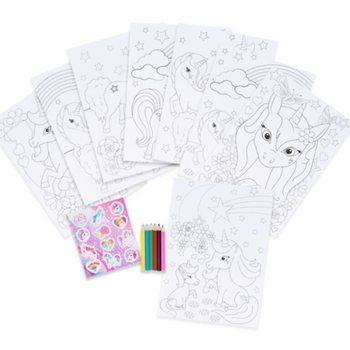 B&Uuml;Y&Uuml;K BOYAMA SETİ UNICORN - 22x30x1 CM (12 adet)