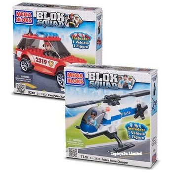 MEGA BLOKS - İTFAİYE SUV ARACI VE POLİS HELİKOPTERİ (2 adet)