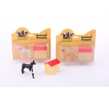Kart &Uuml;zerinde 3D K&ouml;pek Yapbozu (12 adet)