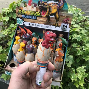 3D Dinozor Baloncuk &Ccedil;ubukları (Standlı 24 Adet)