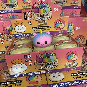 RAGE - Squishy Bun Dumplings B&Uuml;Y&Uuml;K - UNICORN SERİSİ (8,5 x 8,5 x 7,5 cm) (12 adet)