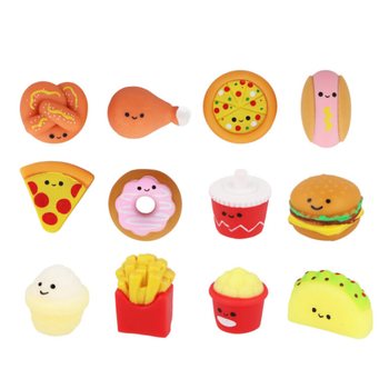 S&uuml;rpriz Kutusu Squishy - Fast Food Fig&uuml;rleri - Stantlı (60 Adet)