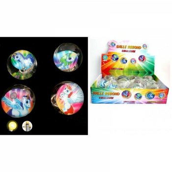 B&uuml;y&uuml;k Işıklı Unicorn Zıp Zıp Toplar, 6,5 cm (12 adet)