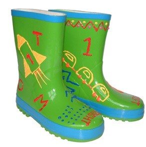 FUNKY WELLIES - KENDİ YAĞMUR &Ccedil;İZMELERİNİ BOYA - YEŞİL / BEDEN: 26