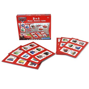 DISNEY PIXAR CARS 3'&Uuml; 1 ARADA OYUN SETİ - MEMO - DOMINO - LOTTO