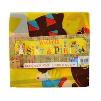 SINTERKLAAS & PIET KARŞILAMA PANKARTI XXL 300 X 60 CM (7 adet)