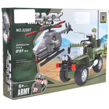 BRICKS Yapım Blokları Askeri Helikopter ve Jeep