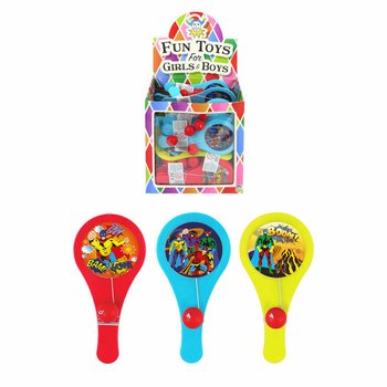 Süper Kahraman Paddle Bat Oyunu - Display (96 Adet)
