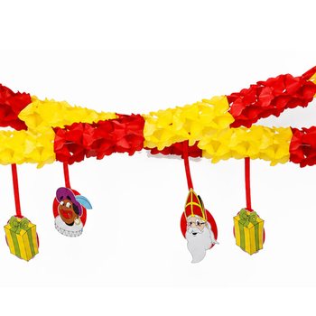 SARKITLI SINTERKLAAS VE PIET FLAMA &Ccedil;ELENK - 4 M (6 ADET)