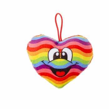 PELUŞ GÖKKUŞAĞI KALP SMILEY YÜZLÜ (24 adet)
