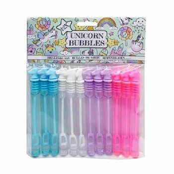 Renkli Unicorn / Tek Boynuzlu At Baloncuk &Ccedil;ubukları (12'li Paket)
