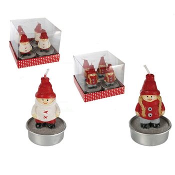 4'L&Uuml; HEDİYELİK KUTUDA NOEL FİG&Uuml;RL&Uuml; TEALIGHT MUM (12 adet)