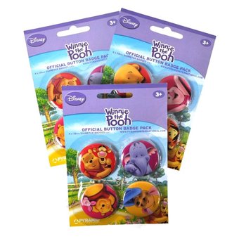 Disney Winnie the Pooh 4'l&uuml; Rozet Seti (24 Adet)
