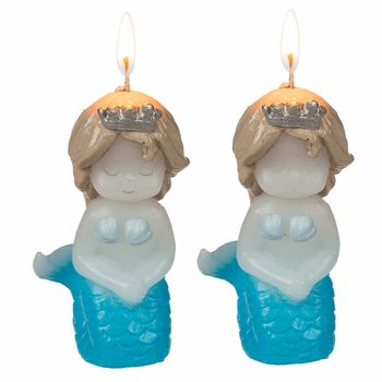 **S&Uuml;PER UCUZ** DENİZKIZI / MERMAID MUMLARI TEŞHİR KUTUSUNDA (12 adet)