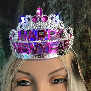 Işıklı HAPPY NEW YEAR Tacı (10 adet)