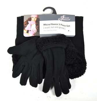 3 Parçalı Mikropolar Set Siyah