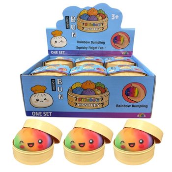 RAGE - RAINBOW Squishy Bun Dumplings BÜYÜK (8.5 x 8.5 x 4.8 Cm) - Viral 2026 Fidget Toy (12 Adet)