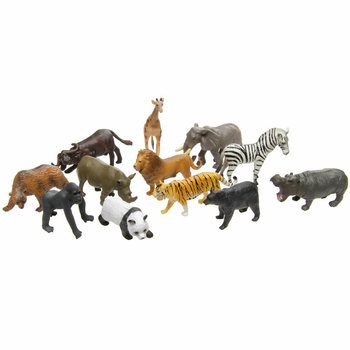 ANIMAL WORLD - KARMAN VAHŞİ HAYVAN OYUNCAK FİG&Ouml;RLERİ (12 Adet)