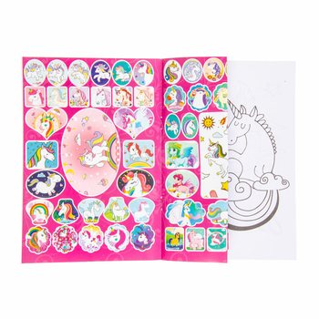 Tekboynuz / Unicorn &Ccedil;ıkartmalı Boyama Kitabı 20x14 cm (24 adet)