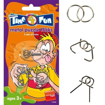 SMIFFY'S Kart Üzerinde 3 Metal Zeka Bulmacası (24 Adet)
