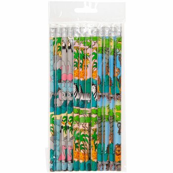 Jungle Hayvanları Kurşun Kalem (12 adet)