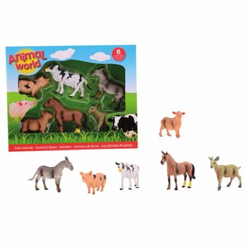 ANIMAL WORLD - 6 ADET &Ccedil;İFTLİK HAYVANI OYUNCAK SETİ (1 adet)