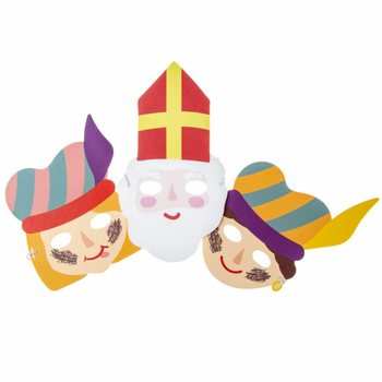 SINTERKLAAS - SINT & PIET FOAM MASKELER (48 adet)