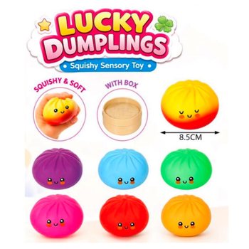 RAGE - LUCKY DUMPLINGS - Squishy Bun Dumplings B&Uuml;Y&Uuml;K Boy 8.5 x 8.5 x 4.8 cm - Teşhir Kutulu (12 Adet)