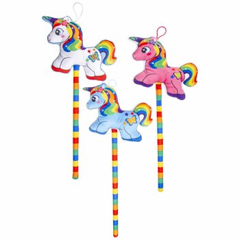 Sopalı Peluş Tekboynuz - Karışık Renkler (12 Adet)