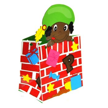 4 Par&ccedil;alı Noel Baba ve Piet Şekerlik Seti (12 set)