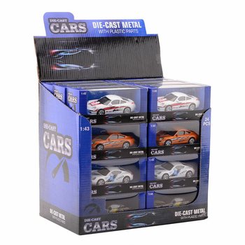 DIE CAST S&Uuml;PER SPOR ARABALAR, 1:43 &Ouml;L&Ccedil;EK TEŞHİR KUTUSUNDA (24 adet)