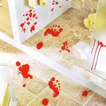 Kan İzi Duvar &Ccedil;ıkartmaları Halloween S&uuml;sleri (2'li Paket)