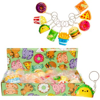 SQUISHY FAST FOOD ANAHTARLIKLAR STANDDA (24 Adet)
