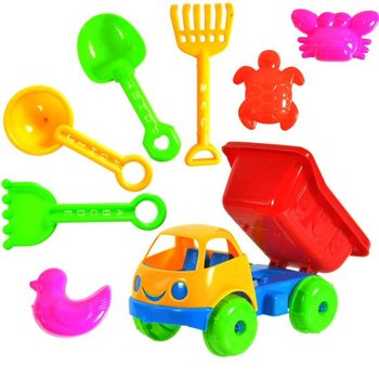 Oyuncak Damperli Kamyon Plaj Seti 17 cm (10 adet)