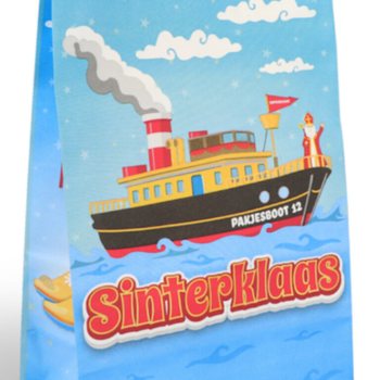 Sinterklaas / Noel Baba Kağıt Hediye Torbaları - 16x8x22 cm (12 Adet)