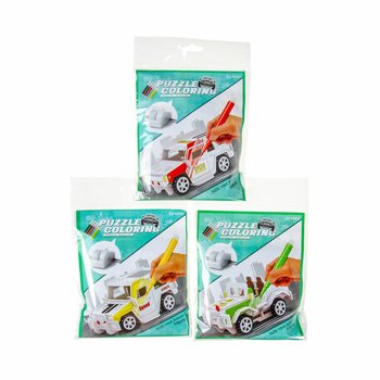 3D Puzzle Kendi Arabanı Yap ve Boya (12 adet)