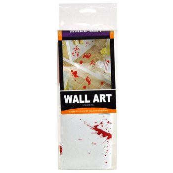 Kan İzi Duvar &Ccedil;ıkartmaları Halloween S&uuml;sleri (2'li Paket)