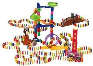 PLAYGO - Otomatik Trenli Deluxe Domino Seti - 500 Parça