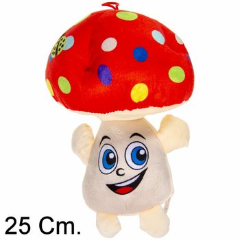 BÜYÜK PELÜŞ MANTAR GÜLEN YÜZLÜ - 25 CM - KARIŞIK RENKLER (6 Adet)