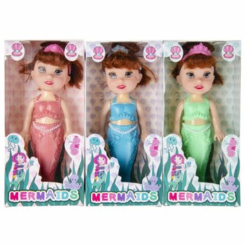 Kutuda Şirin Deniz Kızı Bebek, 18 cm (12 Adet)