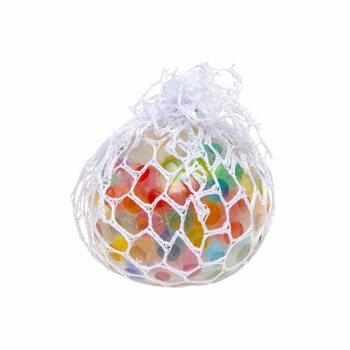 SQUISHY FİLELİ STRES TOPLARI STANDDA (12 Adet)