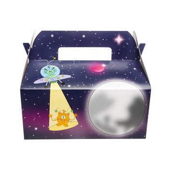 Uzay / Space Temalı &Ccedil;ocuk Men&uuml; Kutusu - 22,5 x 12 x 9,5 cm (24 Adet)