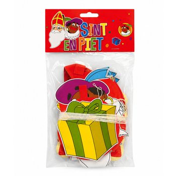 SARKITLI SINTERKLAAS VE PIET FLAMA &Ccedil;ELENK - 4 M (6 ADET)