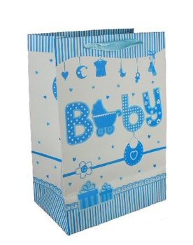 Doğum Hediyelik &Ccedil;antası - Bebek Mavisi (12 adet)