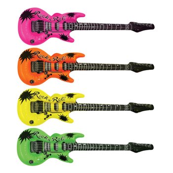 Şişme Gitar Neon Mix - 95cm (12 Adet)