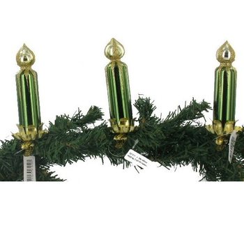 Mandal Klipsli 3'l&uuml; Dekoratif Yılbaşı Ağacı Mumu (6 paket)