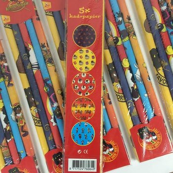 5 Par&ccedil;alı 'De Club van Sinterklaas' Hediye Paketleme Kağıdı