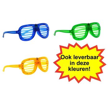 LED Işıklı SHUTTER SHADES G&ouml;zl&uuml;k - Renk: Kırmızı (12 adet)