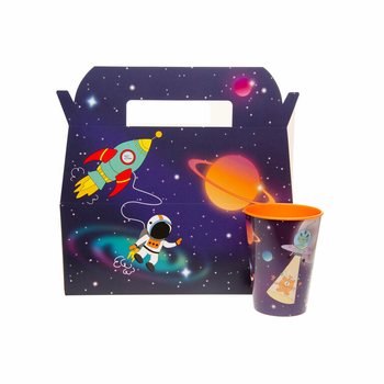 Uzay / Space Temalı &Ccedil;ocuk Men&uuml; Kutusu - 22,5 x 12 x 9,5 cm (24 Adet)